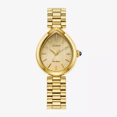 Citizen Womens Gold Tone Stainless Steel Bracelet Watch Em1202-50p