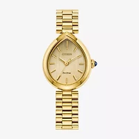 Citizen Womens Gold Tone Stainless Steel Bracelet Watch Em1202-50p
