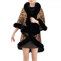 Karla Hanson Aspen Ruana Womens Animal Poncho