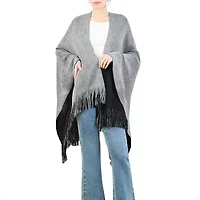 Karla Hanson Rvsb Knit Shawl Womens Poncho