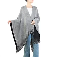 Karla Hanson Rvsb Knit Shawl Womens Poncho