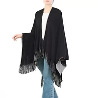 Karla Hanson Rvsb Knit Shawl Womens Poncho