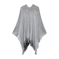 Karla Hanson Rvsb Knit Shawl Womens Poncho