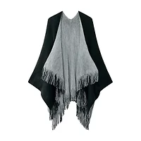 Karla Hanson Rvsb Knit Shawl Womens Poncho