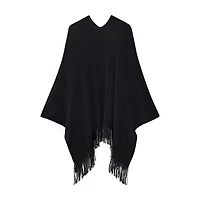 Karla Hanson Rvsb Knit Shawl Womens Poncho