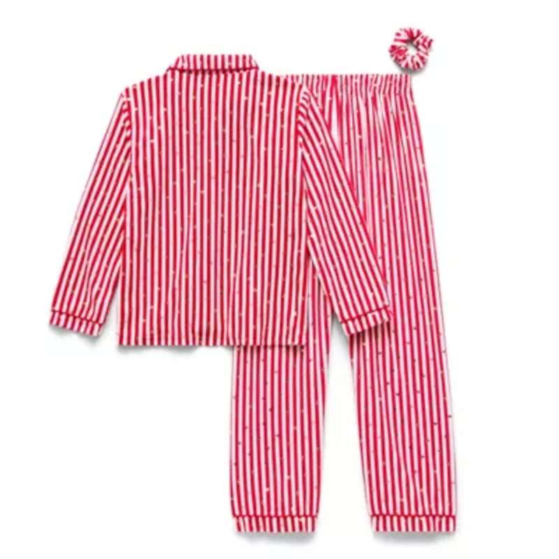 Sleep On It Little & Big Kid Girls Velour Long Sleeve 3-pc. Pajama Sets
