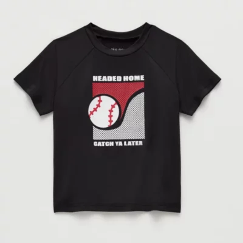 Okie Dokie Toddler & Little Boys Round Neck Short Sleeve Graphic T-Shirt