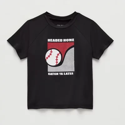 Okie Dokie Toddler & Little Boys Round Neck Short Sleeve Graphic T-Shirt