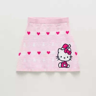 Little & Big Kid Girls Sweater Hello Kitty A-Line Skirt