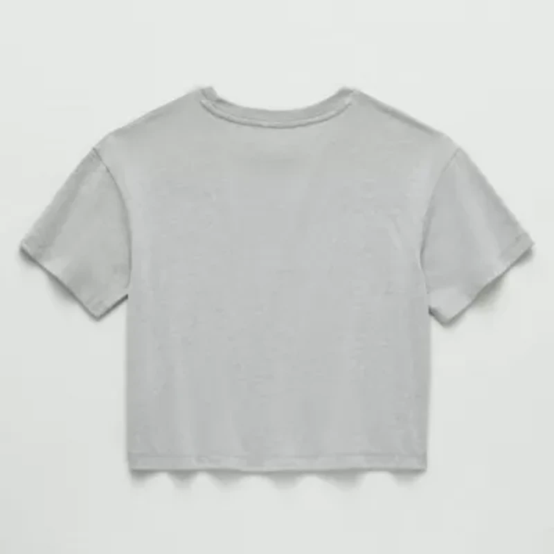 Girls Crew Neck Short Sleeve Mickey Mouse Graphic T-Shirt