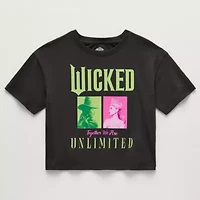 Little & Big Kid Girls Crew Neck Short Sleeve Wicked Graphic T-Shirt