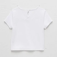Xersion Rib Little & Big Kid Girls Scoop Neck Short Sleeve Active T-Shirt