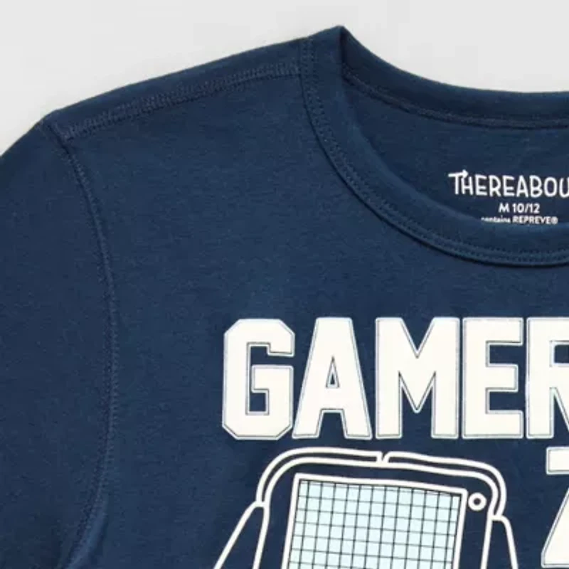 Thereabouts Little & Big Kid Boys Bodysuit Closure Easy-on + Easy-off Adaptive Crew Neck Short Sleeve