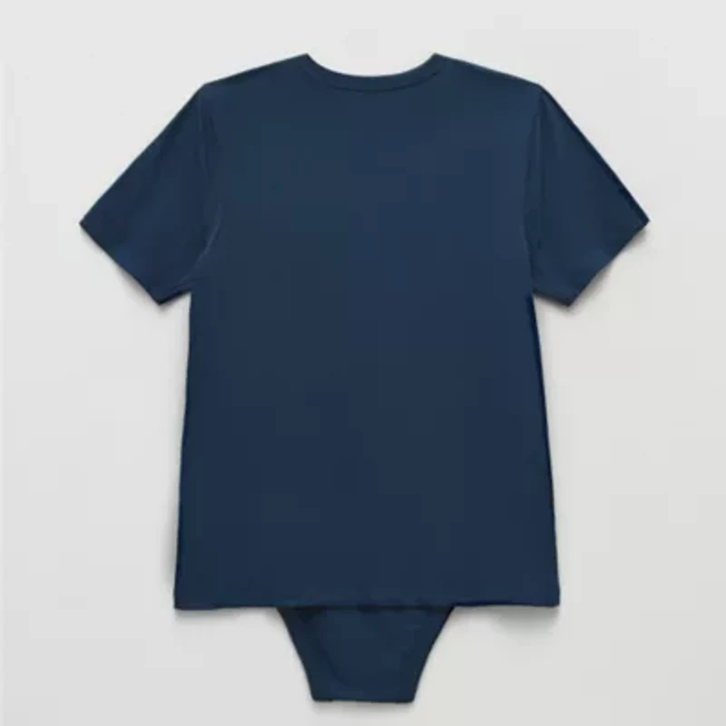 Thereabouts Little & Big Kid Boys Bodysuit Closure Easy-on + Easy-off Adaptive Crew Neck Short Sleeve