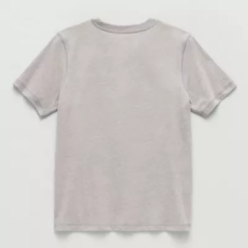 Thereabouts Little & Big Kid Boys Easy-on + Easy-off Sensory Friendly Crew Neck Short Sleeve Adaptive Regular Fit Graphic T-Shirt