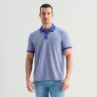 St. John's Bay Essential Oxford Mens Slim Fit Short Sleeve Polo Shirt