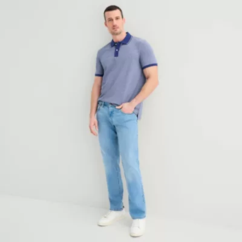 St. John's Bay Essential Oxford Mens Slim Fit Short Sleeve Polo Shirt
