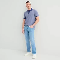 St. John's Bay Essential Oxford Mens Slim Fit Short Sleeve Polo Shirt
