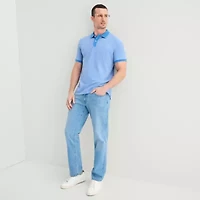 St. John's Bay Essential Oxford Mens Slim Fit Short Sleeve Polo Shirt