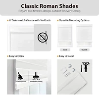 Dover Cordless Room Darkening Roman Shade