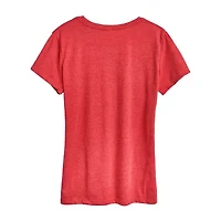 Womens Crew Neck Short Sleeve Regular Fit Mickey and Friends Graphic T-Shirt