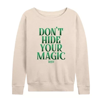 Wicked Magic Womens Round Neck Long Sleeve Regular Fit Graphic T-Shirt