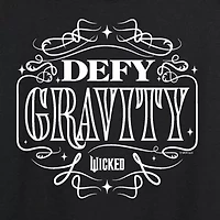 Wicked Defy Gravity Womens Round Neck Long Sleeve Regular Fit Graphic T-Shirt