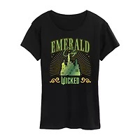 Wicked Emerald City Womens Crew Neck Short Sleeve Regular Fit Graphic T-Shirt
