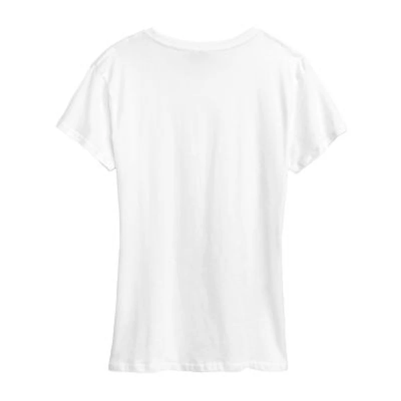 Wicked Pink And Green Womens Crew Neck Short Sleeve Regular Fit Graphic T-Shirt