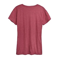 Snoopy Dog Mom Womens Crew Neck Short Sleeve Regular Fit Graphic T-Shirt