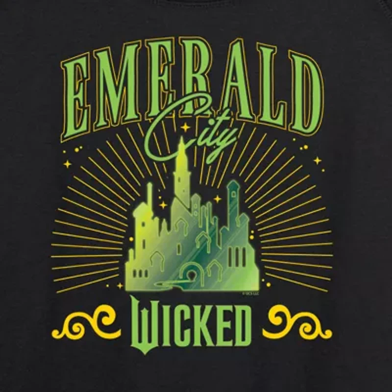 Wicked Emerald City Womens Round Neck Long Sleeve Regular Fit Graphic T-Shirt