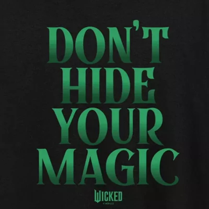 Womens Crew Neck Short Sleeve Regular Fit Wicked Graphic T-Shirt