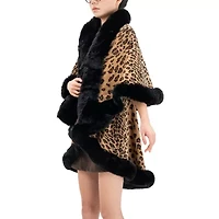 Karla Hanson Aspen Ruana Womens Animal Poncho