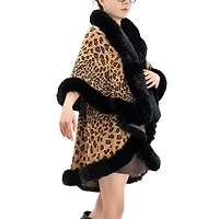 Karla Hanson Aspen Ruana Womens Animal Poncho