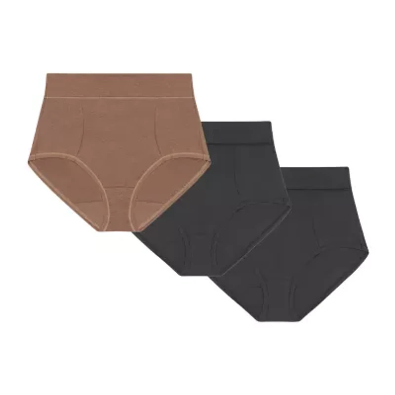 Playtex® Cotton Stretch  3-Pack Moisture Wicking Tummy Control Brief Underwear USCSBF