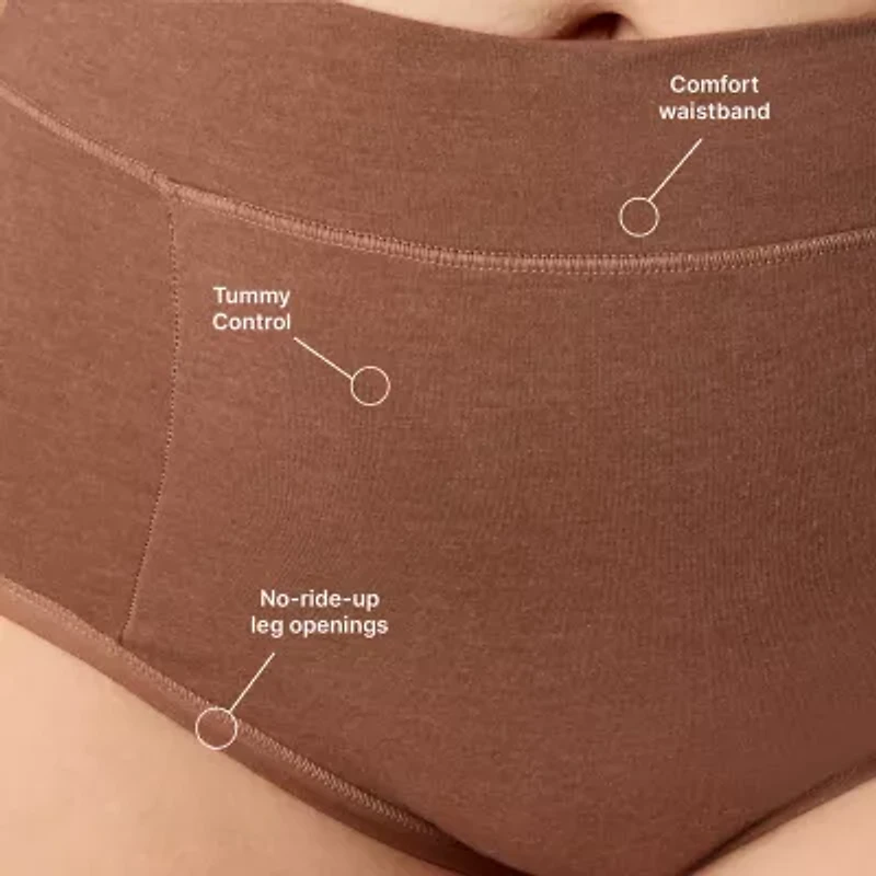 Playtex® Cotton Stretch  3-Pack Moisture Wicking Tummy Control Brief Underwear USCSBF