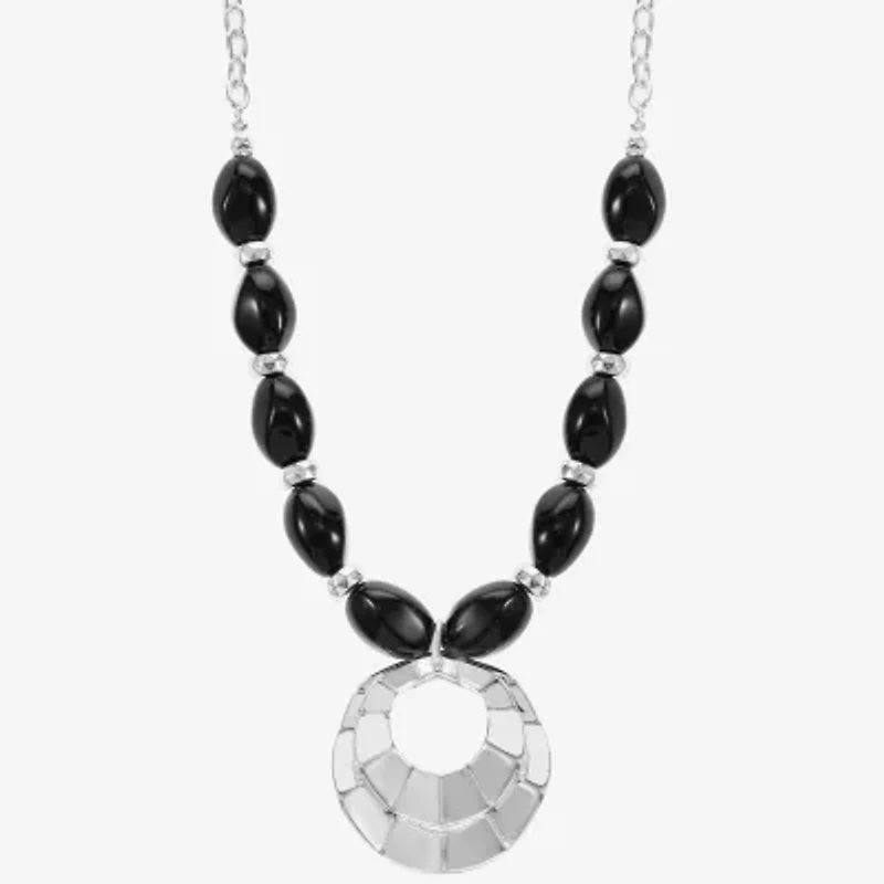 Mixit Silver Tone Womens 17 Inch Pendant Necklace