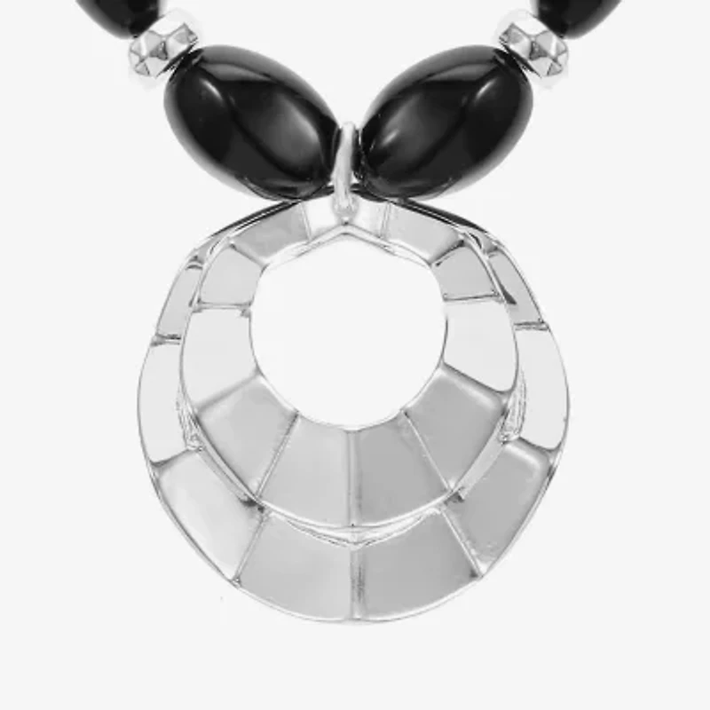 Mixit Silver Tone Womens 17 Inch Pendant Necklace