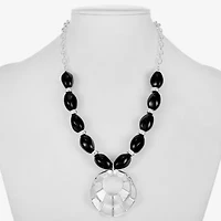 Mixit Silver Tone Womens 17 Inch Pendant Necklace