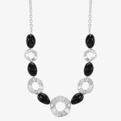 Mixit Silver Tone Womens 17 Inch Collar Necklace