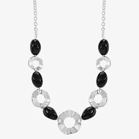 Mixit Silver Tone Womens 17 Inch Collar Necklace