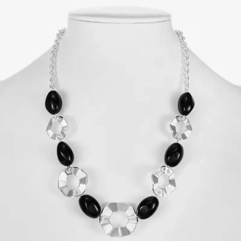 Mixit Silver Tone Womens 17 Inch Collar Necklace