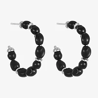 Mixit Silver Tone Womens 42mm Hypoallergenic Hoop Earrings