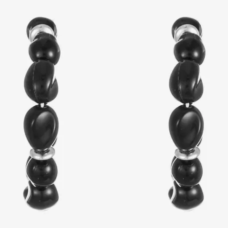 Mixit Silver Tone Womens 42mm Hypoallergenic Hoop Earrings