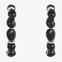 Mixit Silver Tone Womens 42mm Hypoallergenic Hoop Earrings