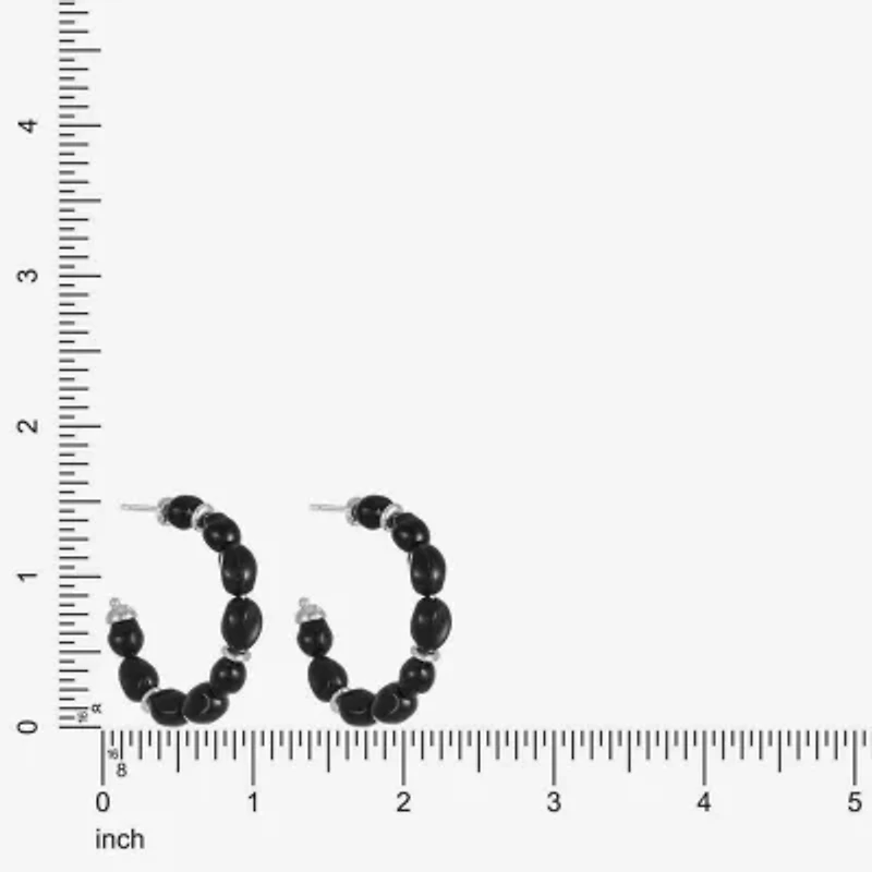 Mixit Silver Tone Womens 42mm Hypoallergenic Hoop Earrings