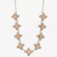 Monet Jewelry Womens Orange 17 Inch Collar Necklace