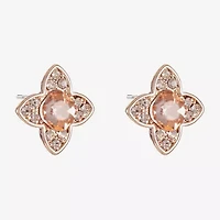 Monet Jewelry Orange 15mm Clover Stud Earrings