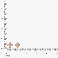 Monet Jewelry Orange 15mm Clover Stud Earrings