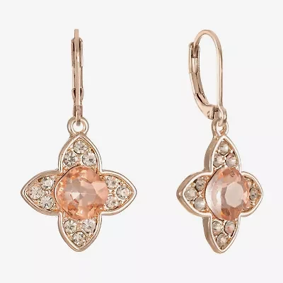 Monet Jewelry Womens Orange Clover Drop Earrings